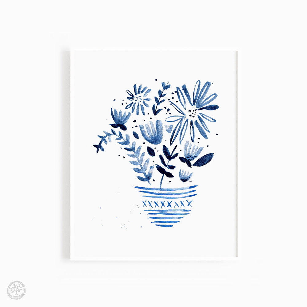 Blue Flowers 3 Print